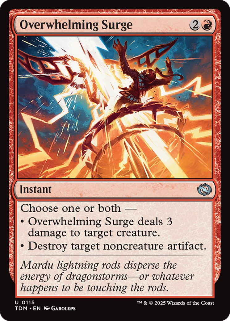 Overwhelming Surge (115) [Tarkir: Dragonstorm]  Foil