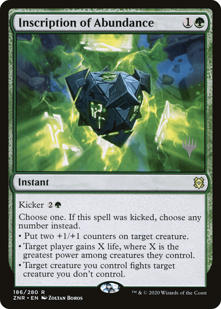 Inscription of Abundance (Promo Pack) [Zendikar Rising Promos] Foil