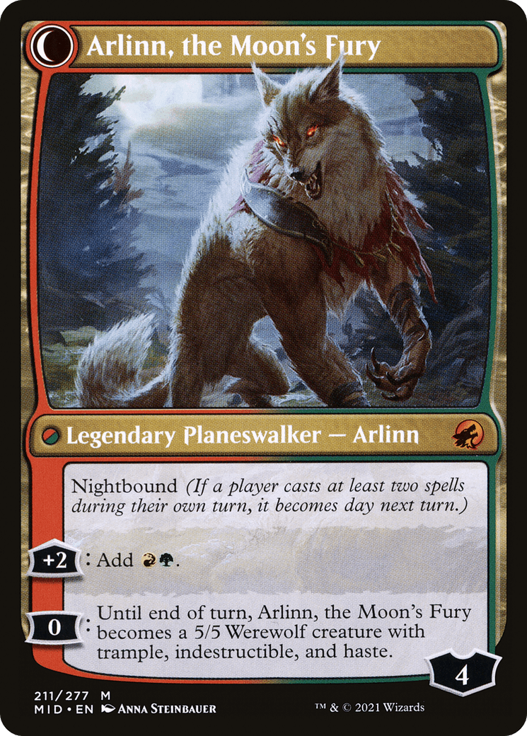 Arlinn, the Pack's Hope // Arlinn, the Moon's Fury |  (MID-211) [The List]