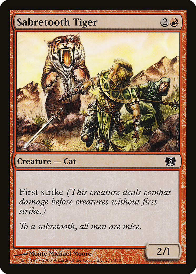 Sabretooth Tiger [Eighth Edition] Foil