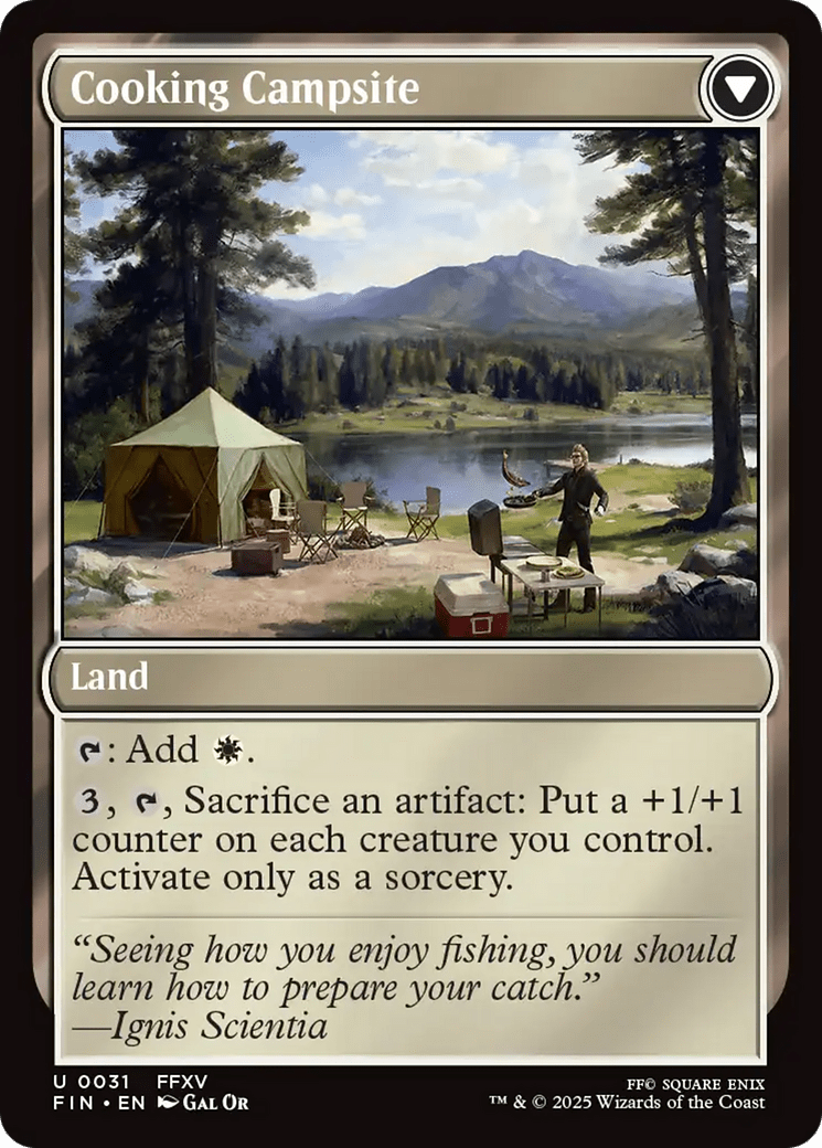 Sidequest: Catch a Fish // Cooking Campsite (031) [FINAL FANTASY] : (enchantment) Foil