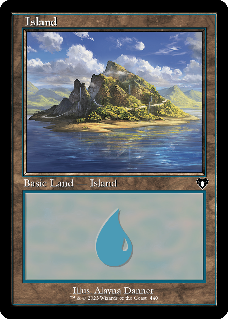 Island (440) (Retro) [Commander Masters] Foil