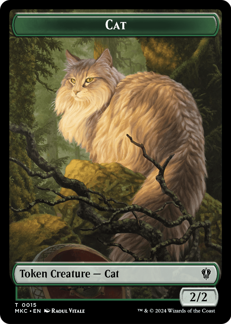 Cat (TMKC-015) - Murders at Karlov Manor Commander Tokens Foil