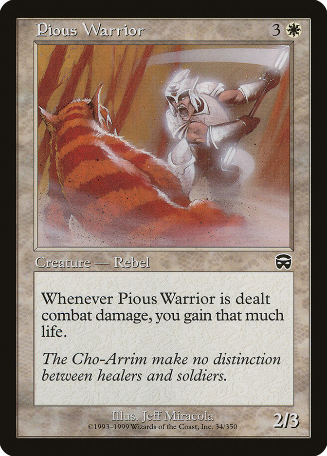 Pious Warrior 34/350 (Mercadian Masques)  - Foil
