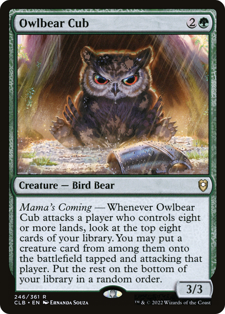 Owlbear Cub [Commander Legends: Battle for Baldur's Gate] Foil