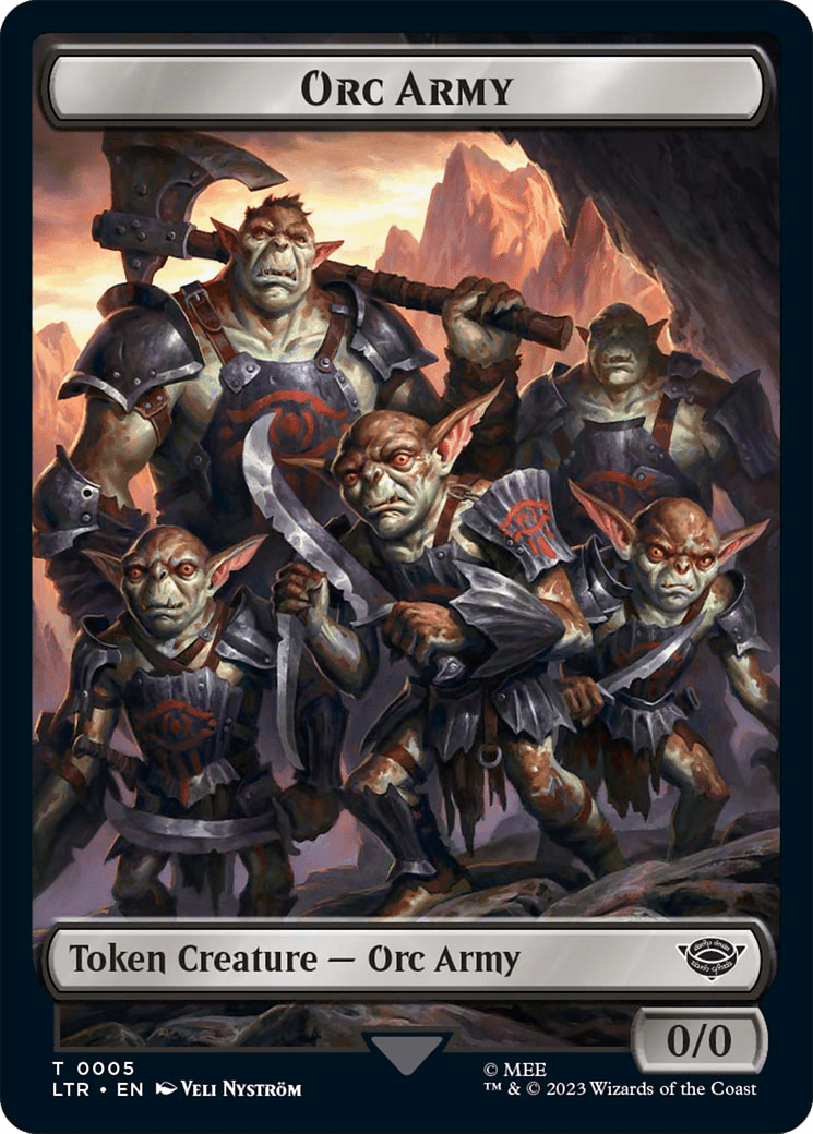 Food (10) // Orc Army (05) Double-Sided Token [The Lord of the Rings: Tales of Middle-Earth Tokens] Foil