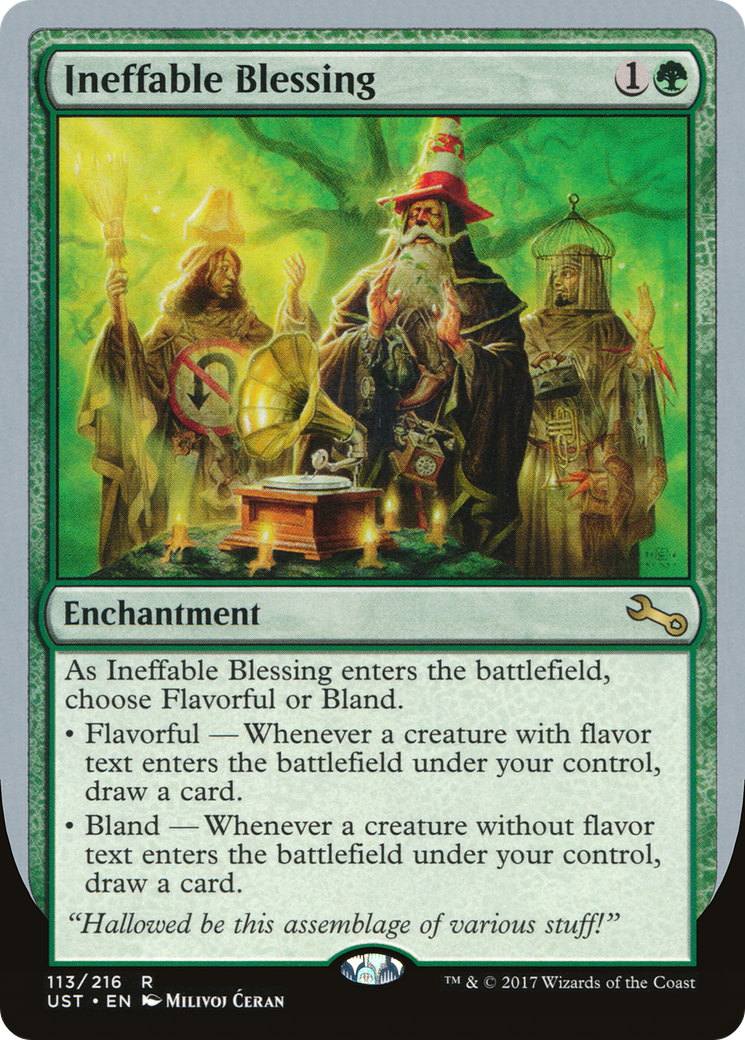 Ineffable Blessing ("choose Flavorful or Bland") [Unstable] Foil
