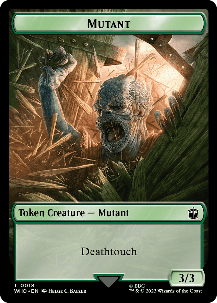 Soldier // Mutant Double-Sided Token [Doctor Who Tokens] Foil