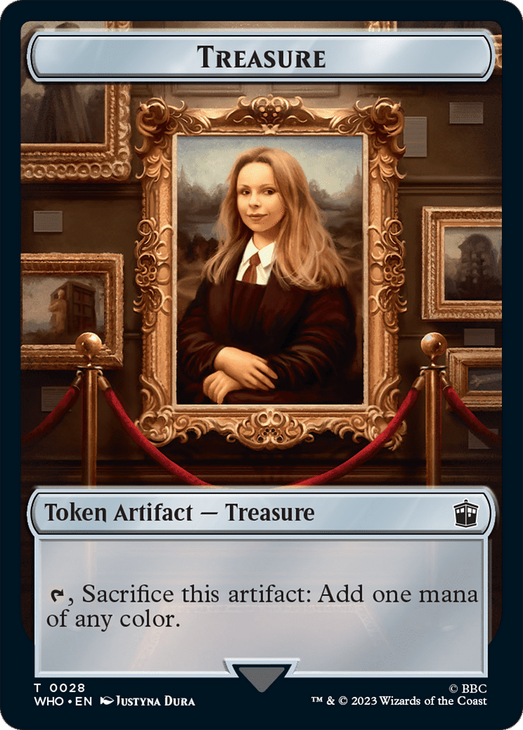 Warrior // Treasure (0028) Double-Sided Token [Doctor Who Tokens] Foil
