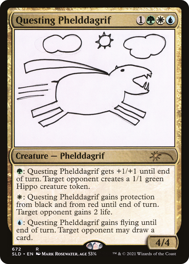 Questing Phelddagrif (672) [Secret Lair Drop Promos] Foil