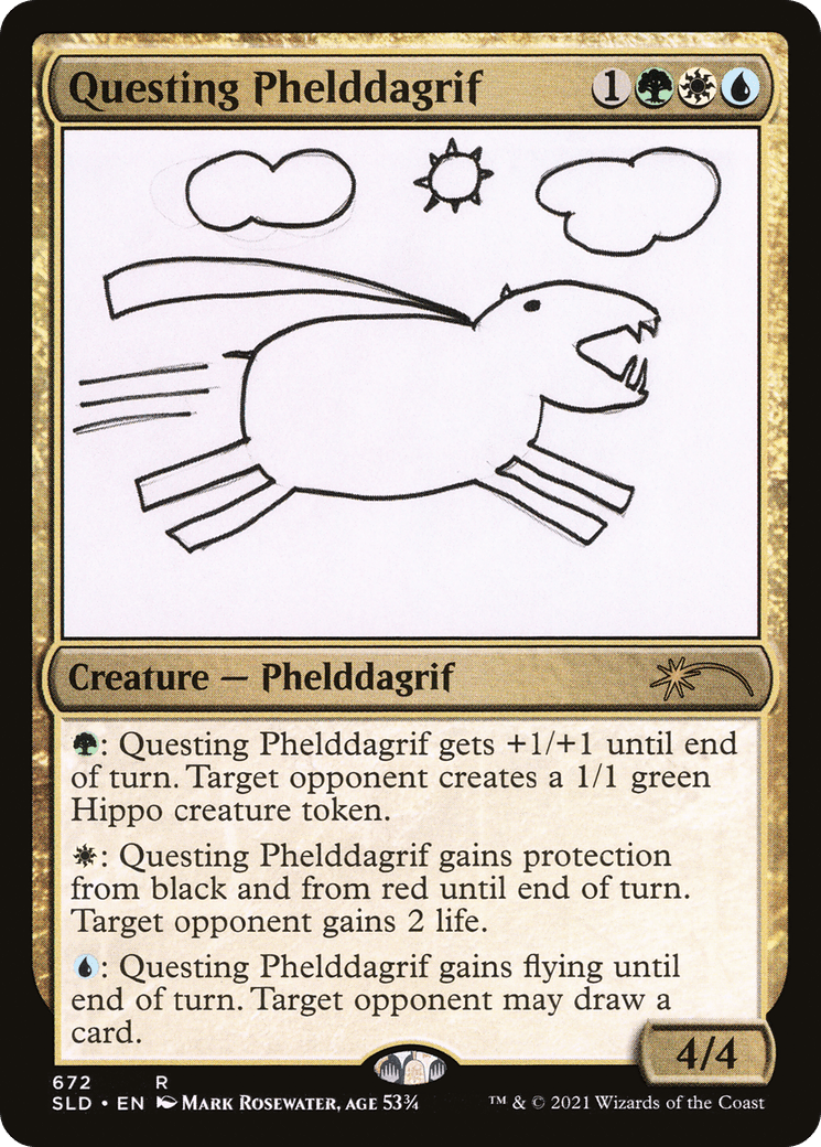 Questing Phelddagrif (672) [Secret Lair Drop Promos] Foil