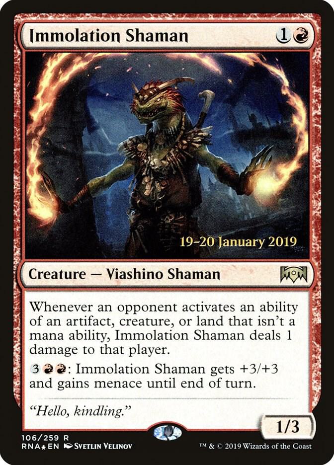 Immolation Shaman 106s/81 (Prerelease Cards)  - Foil