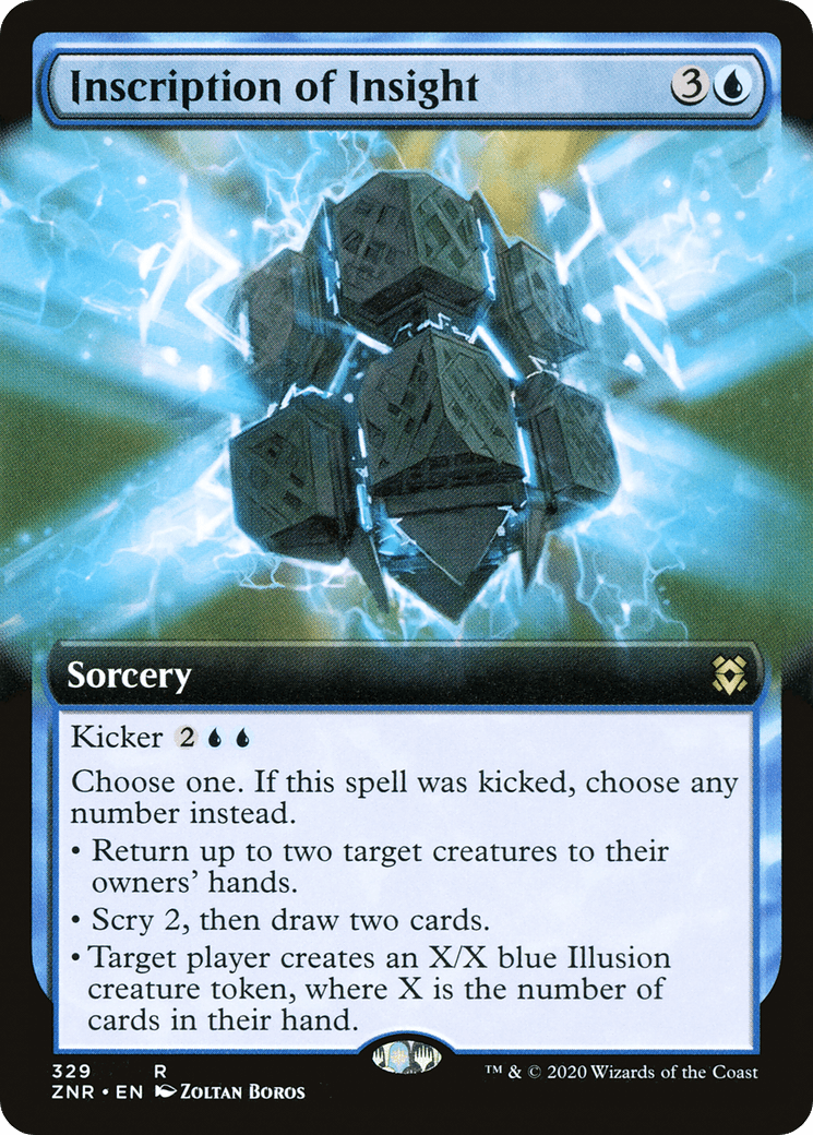 Inscription of Insight (Extended Art) [Zendikar Rising] Foil