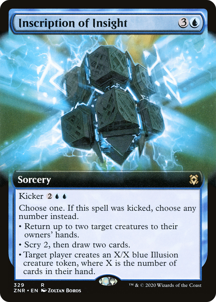 Inscription of Insight (Extended Art) [Zendikar Rising] Foil