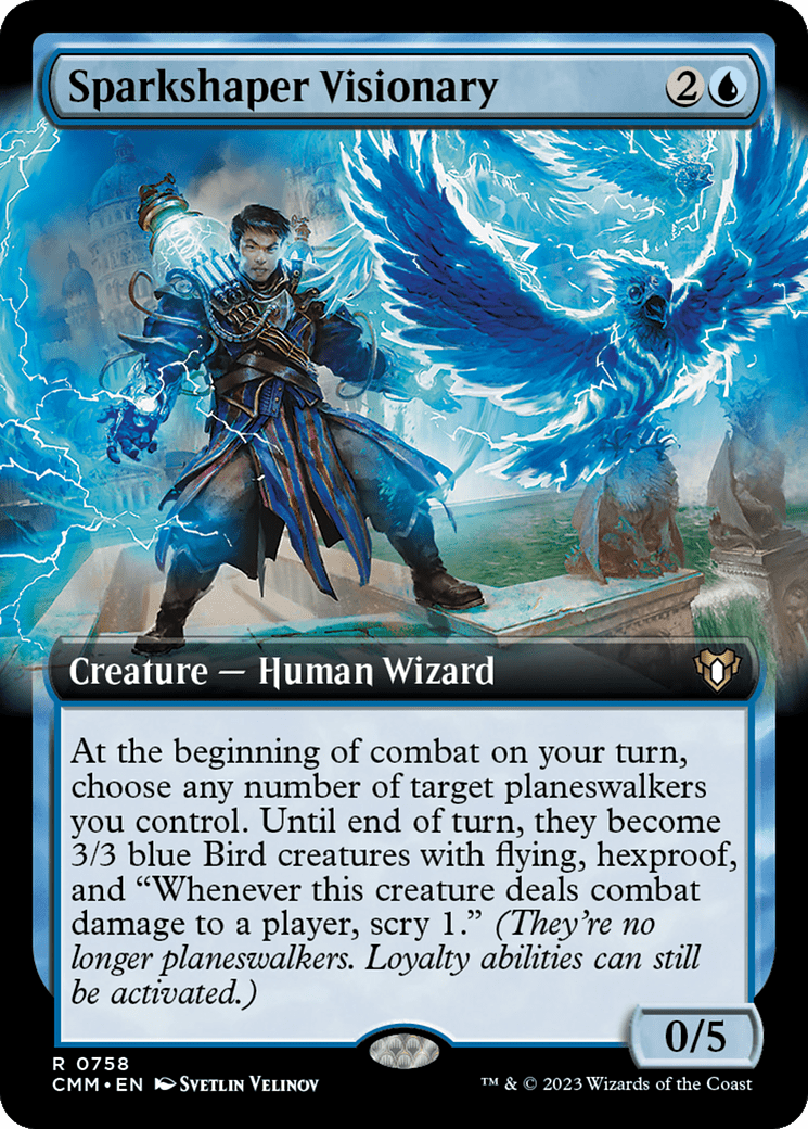 Sparkshaper Visionary (Extended Art) [Commander Masters] Foil