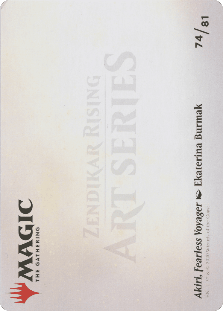 Akiri, Fearless Voyager // Akiri, Fearless Voyager (AZNR-074) - Zendikar Rising Art Series (Borderless) Foil