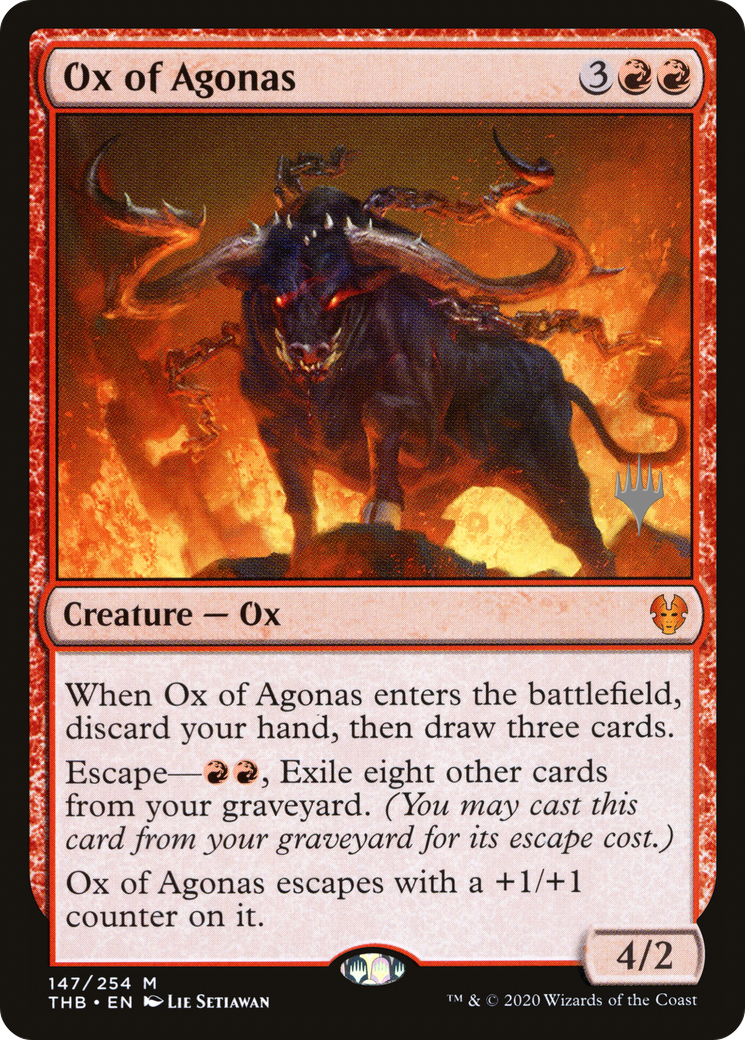 Ox of Agonas (Promo Pack) [Theros Beyond Death Promos] Foil
