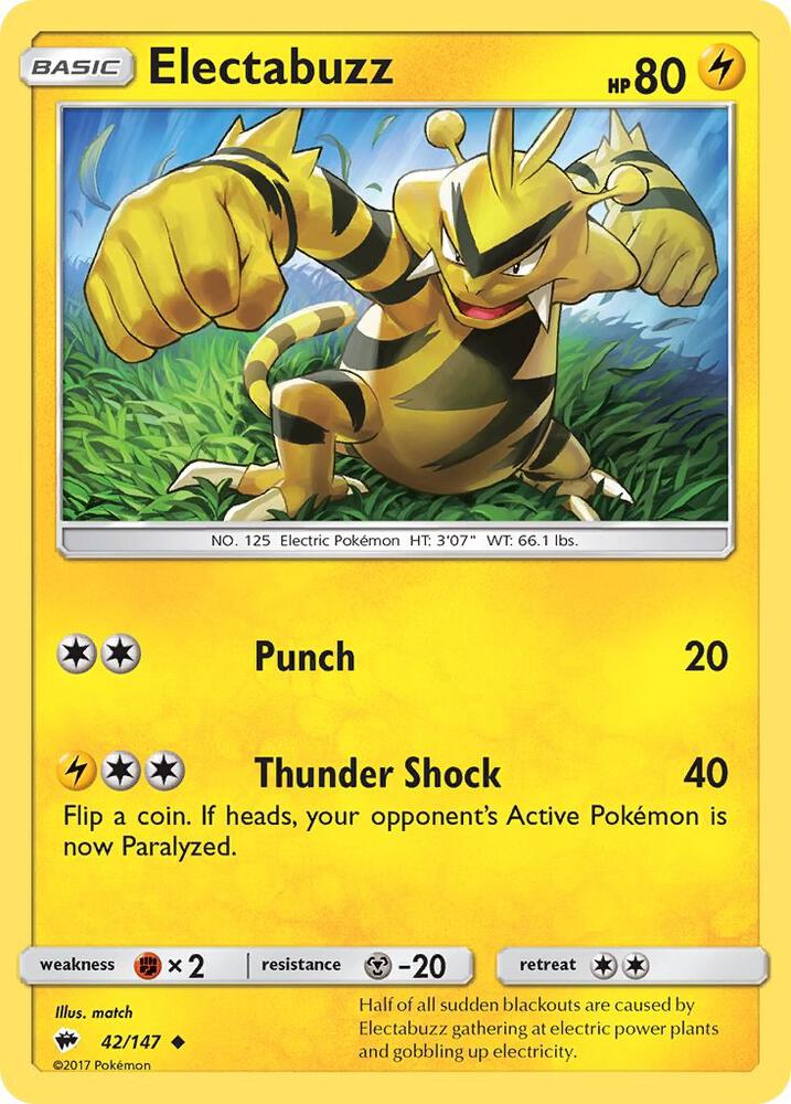 Electabuzz 42/147 (SM - Burning Shadows) 