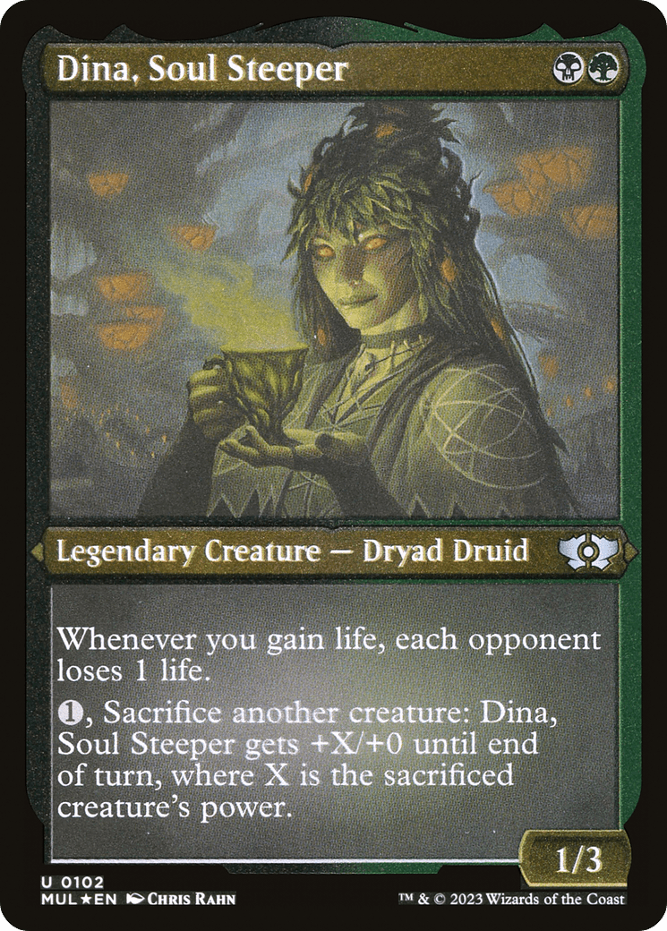 Dina, Soul Steeper (Foil Etched) |  Foil (102) [Multiverse Legends]