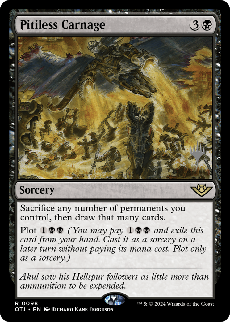Pitiless Carnage (Promo Pack) [Outlaws of Thunder Junction Promos] Foil