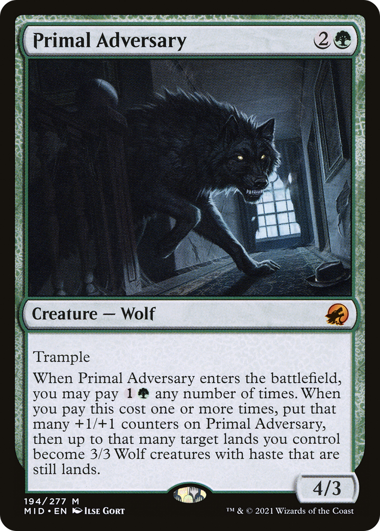 Primal Adversary [Innistrad: Midnight Hunt] Foil