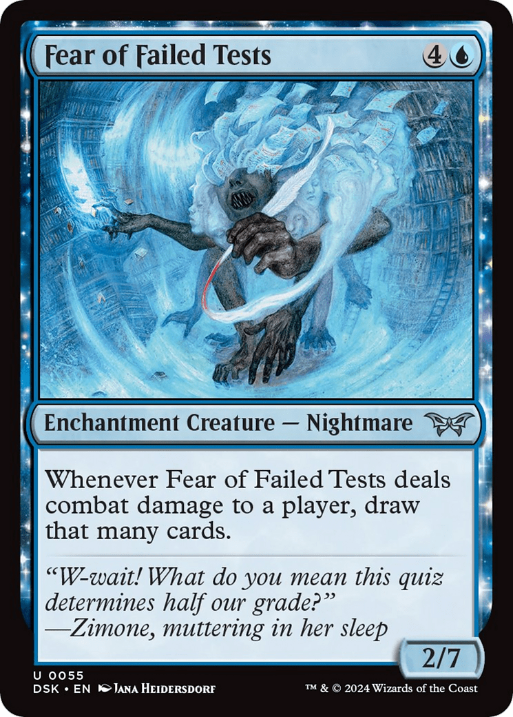 Fear of Failed Tests [Duskmourn: House of Horror] Foil