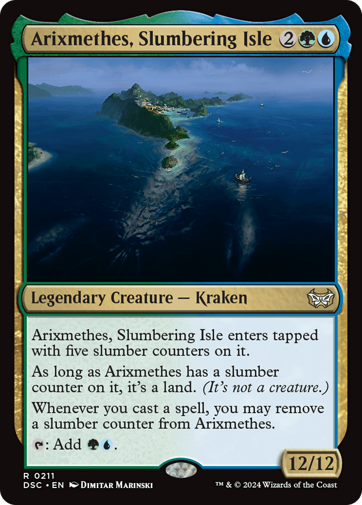 Arixmethes, Slumbering Isle [Duskmourn: House of Horror Commander]