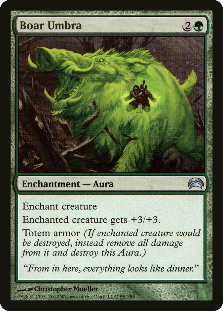 Boar Umbra (058) [Planechase 2012]  Foil