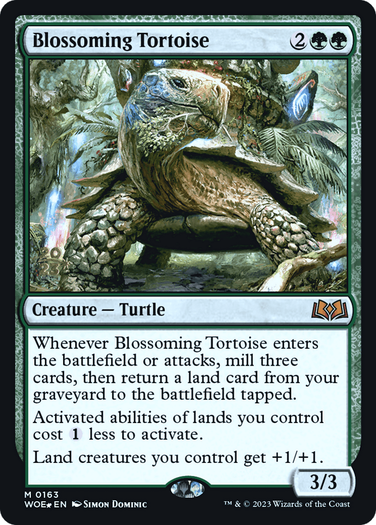 Blossoming Tortoise [Wilds of Eldraine Prerelease Promos]