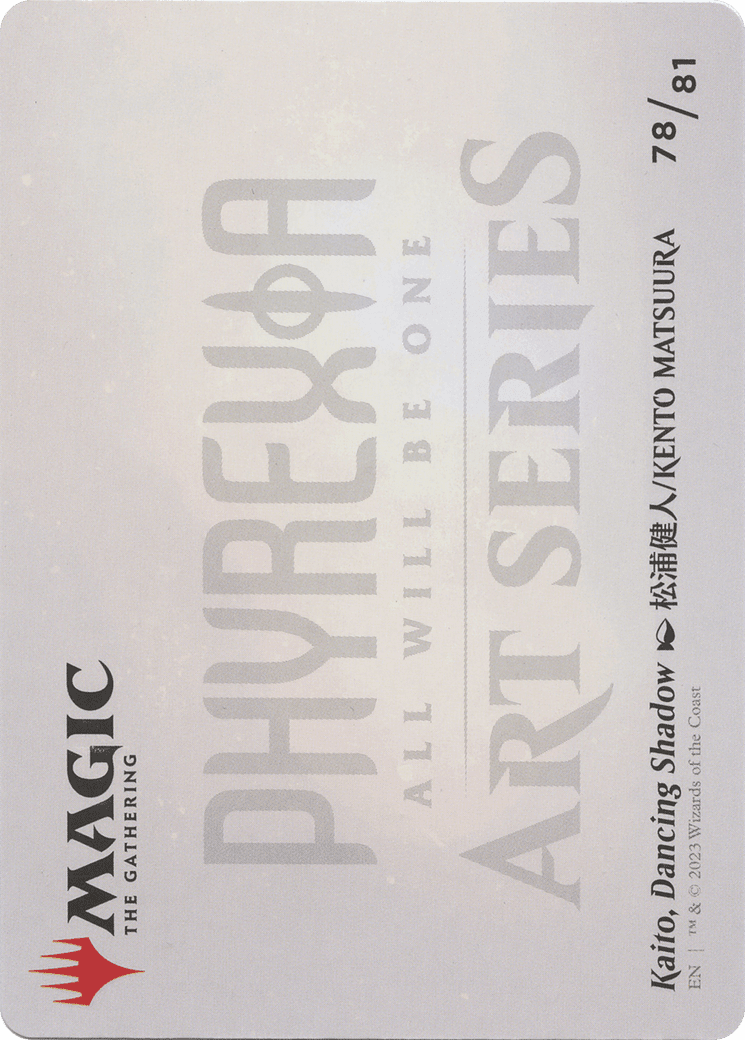Kaito, Dancing Shadow // Kaito, Dancing Shadow (AONE-078) - Phyrexia: All Will Be One Art Series (Borderless) Foil