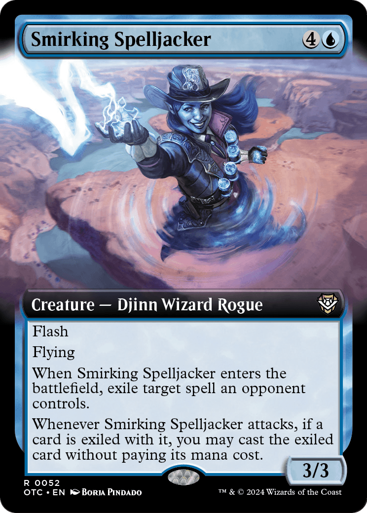 Smirking Spelljacker (Extended Art) [Outlaws of Thunder Junction Commander] Foil