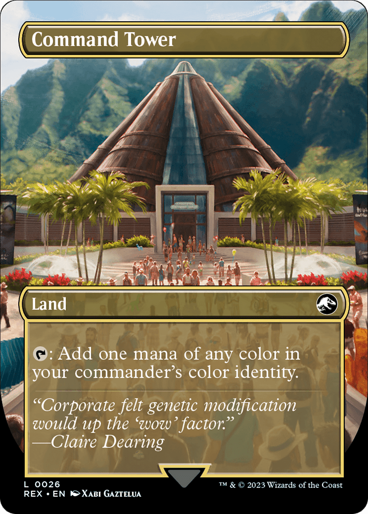 Command Tower // Commander Tower (Borderless) [Jurassic World Collection] Foil