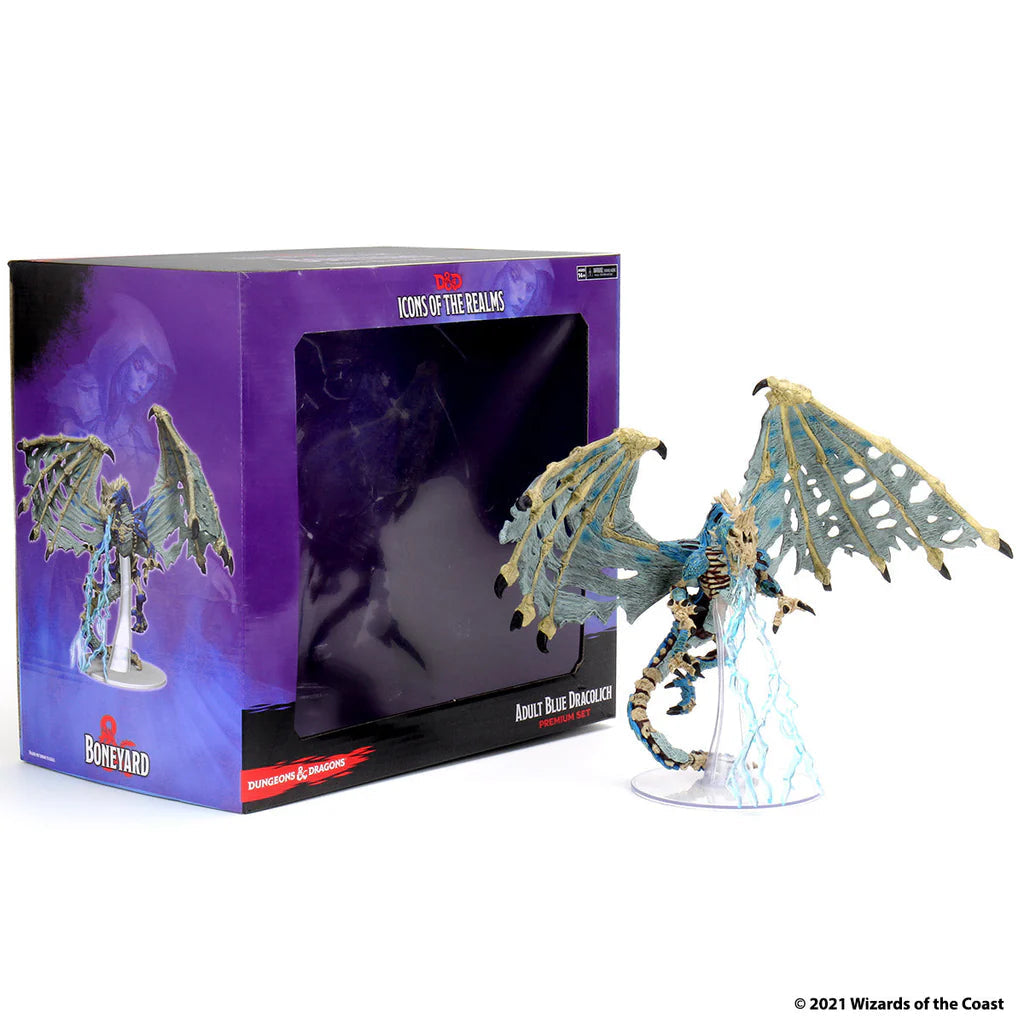 D&D Icons Of The Realms | Boneyard Premium Set – Blue Dracolich