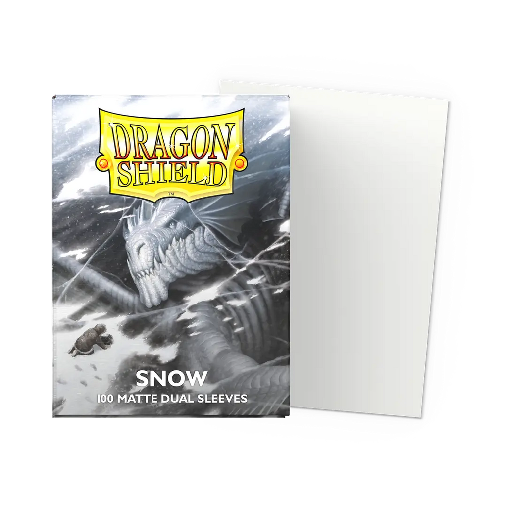 Dragon Shield | Standard Size Sleeves | 100ct | Snow (Dual Matte)