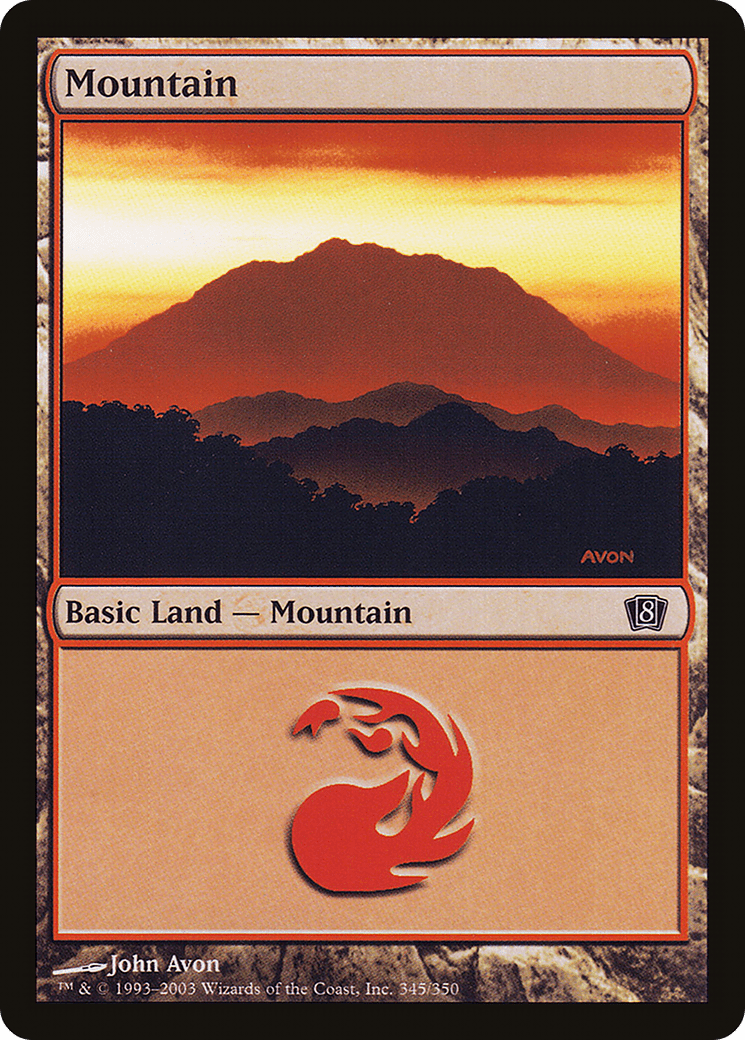 Mountain (345) [Eighth Edition] Foil