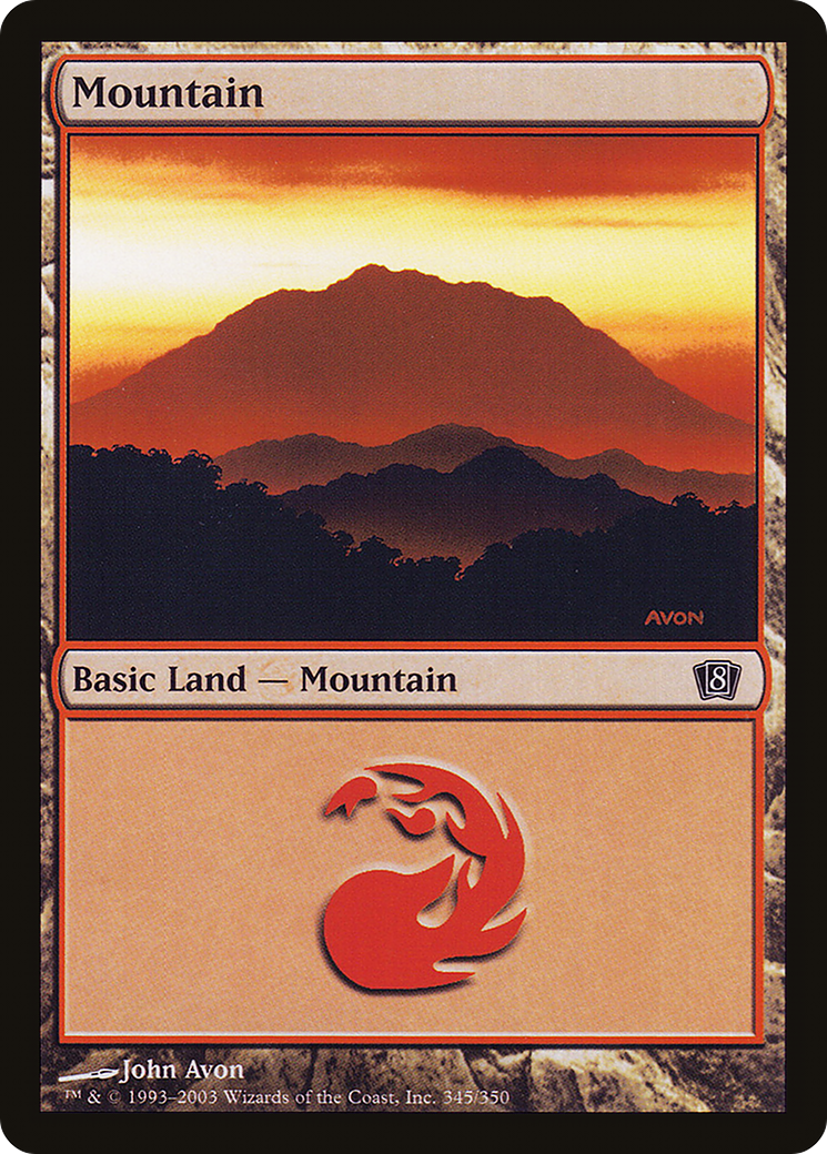 Mountain (345) [Eighth Edition] Foil