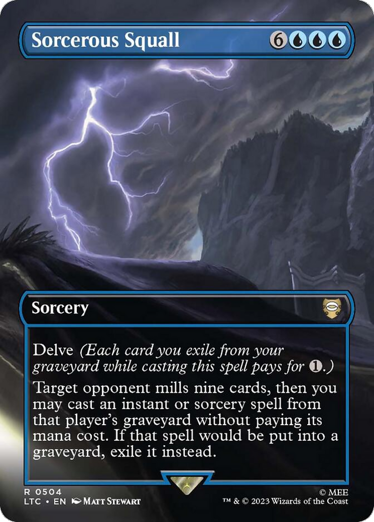 Sorcerous Squall (Borderless) [The Lord of the Rings: Tales of Middle-Earth Commander] Foil