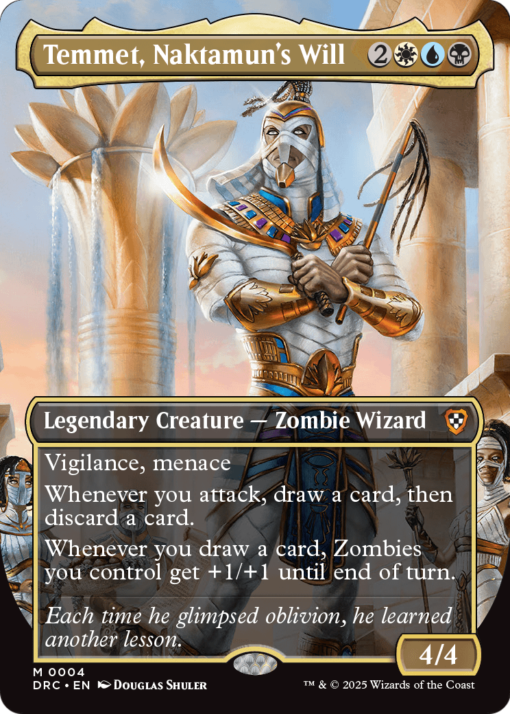 Temmet, Naktamun's Will (Borderless) (-004) [Commander: Aetherdrift]