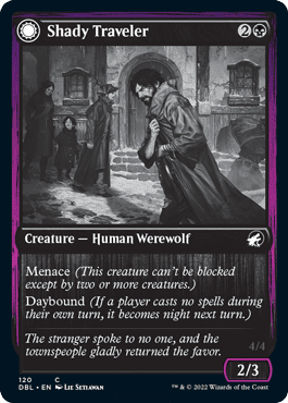 Shady Traveler // Stalking Predator [Innistrad: Double Feature] Foil