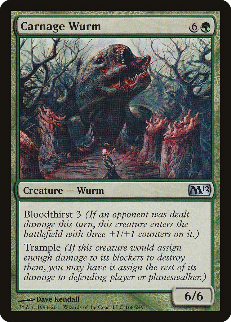 Carnage Wurm [Magic 2012] Foil