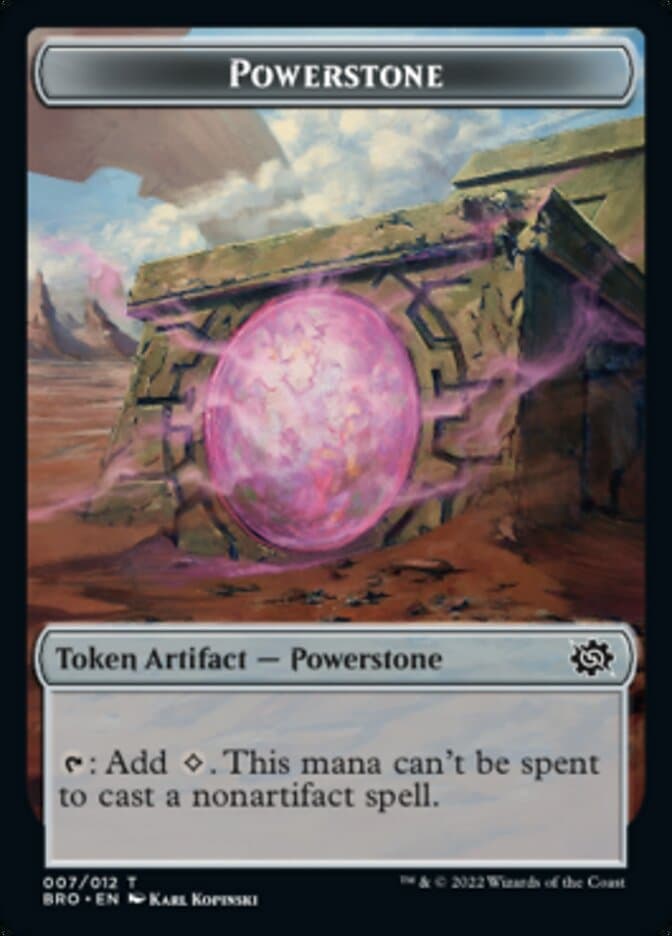 Powerstone // Ravage Double-Sided Token [The Brothers' War Tokens] Foil