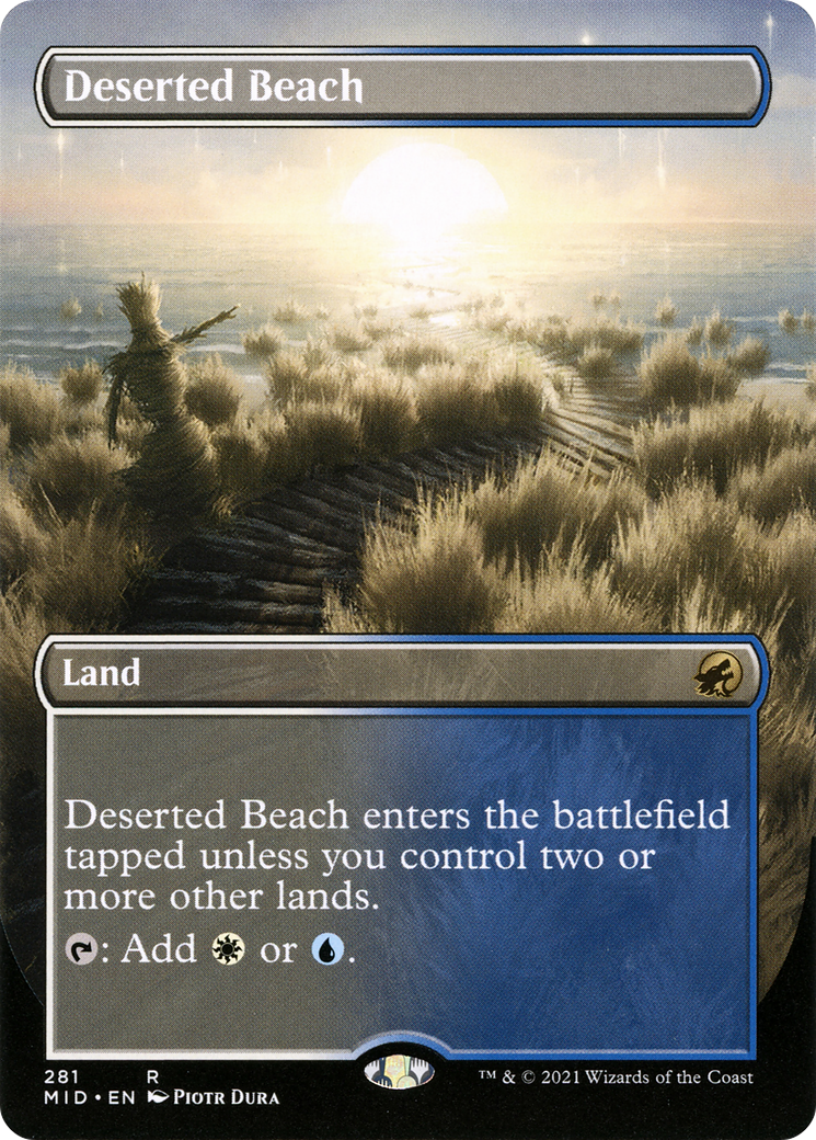 Deserted Beach (Borderless Alternate Art) [Innistrad: Midnight Hunt] Foil