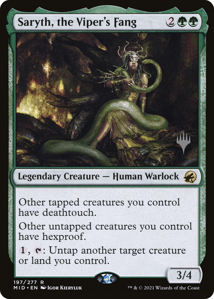 Saryth, the Viper's Fang (Promo Pack) [Innistrad: Midnight Hunt Promos] Foil