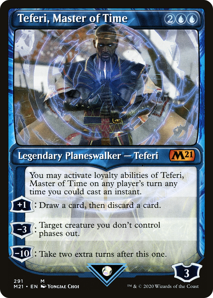 Teferi, Master of Time (Showcase) (291) [Core Set 2021] Foil