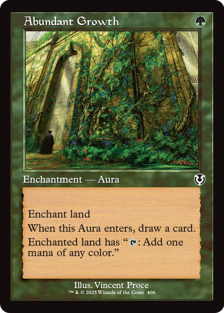Abundant Growth (Retro Frame) (-406) [Innistrad Remastered]  Foil
