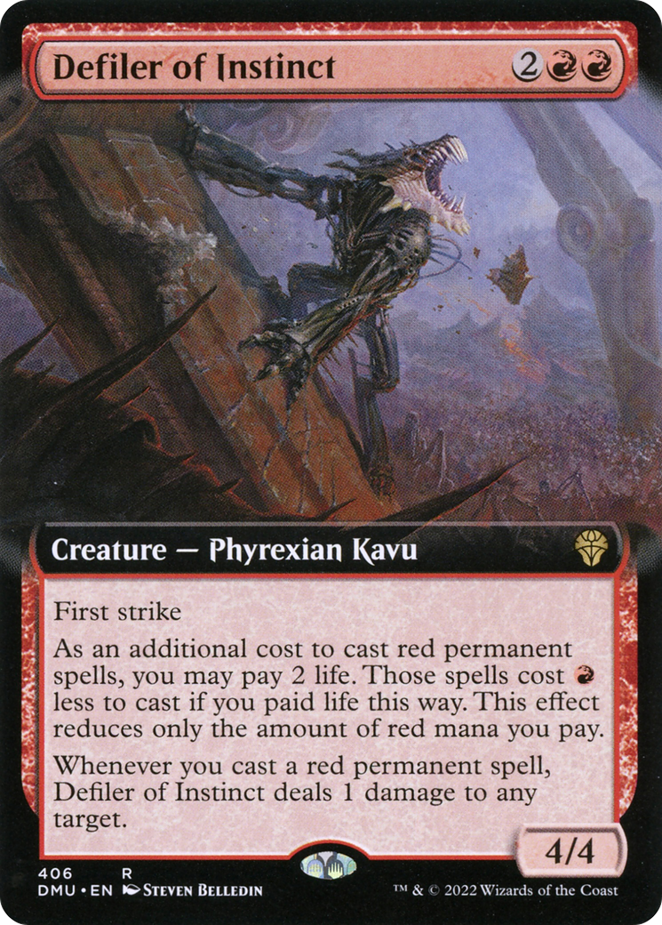 Defiler of Instinct (Extended Art) [Dominaria United] Foil