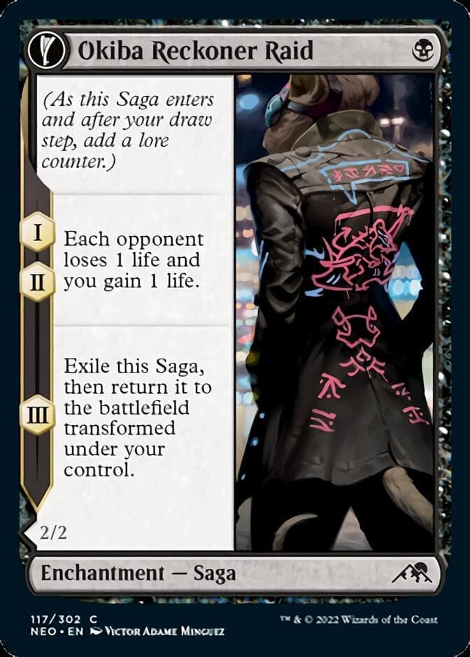 Okiba Reckoner Raid // Nezumi Road Captain [Kamigawa: Neon Dynasty] Foil