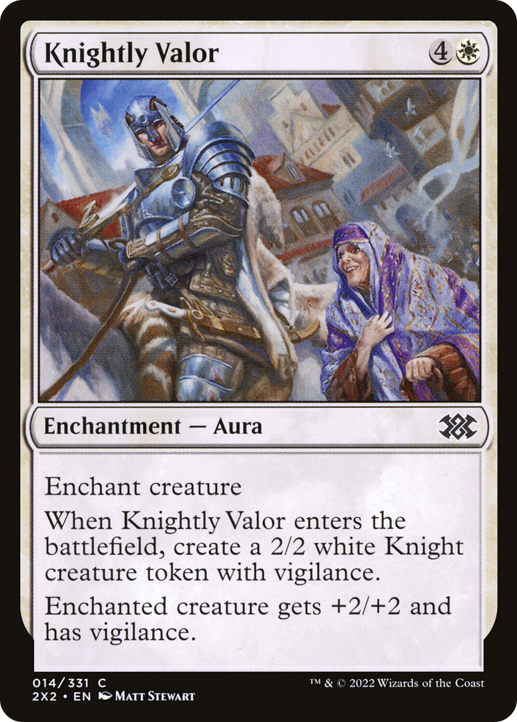 Knightly Valor [Double Masters 2022] Foil