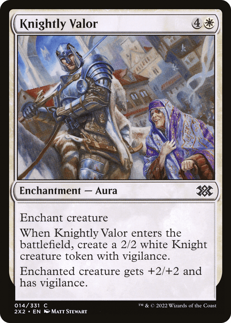Knightly Valor [Double Masters 2022] Foil