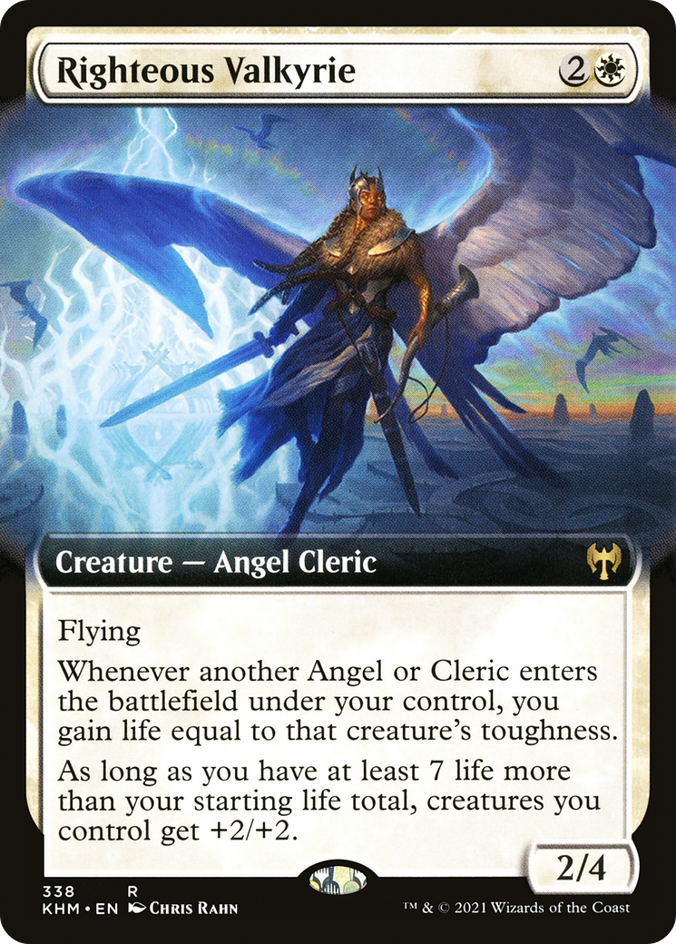 Righteous Valkyrie (Extended Art) [Kaldheim] Foil